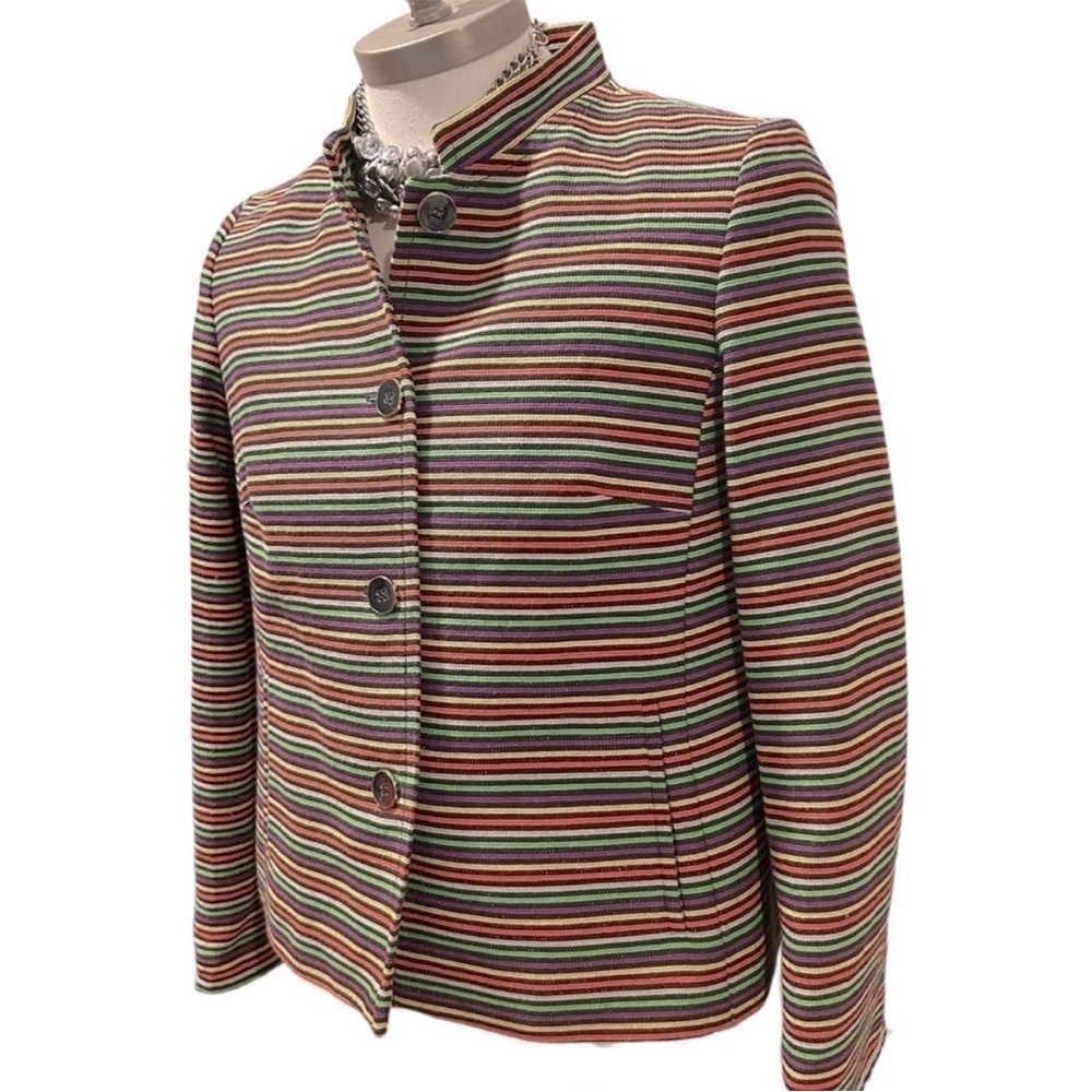 Talbots Rainbow Striped Blazer